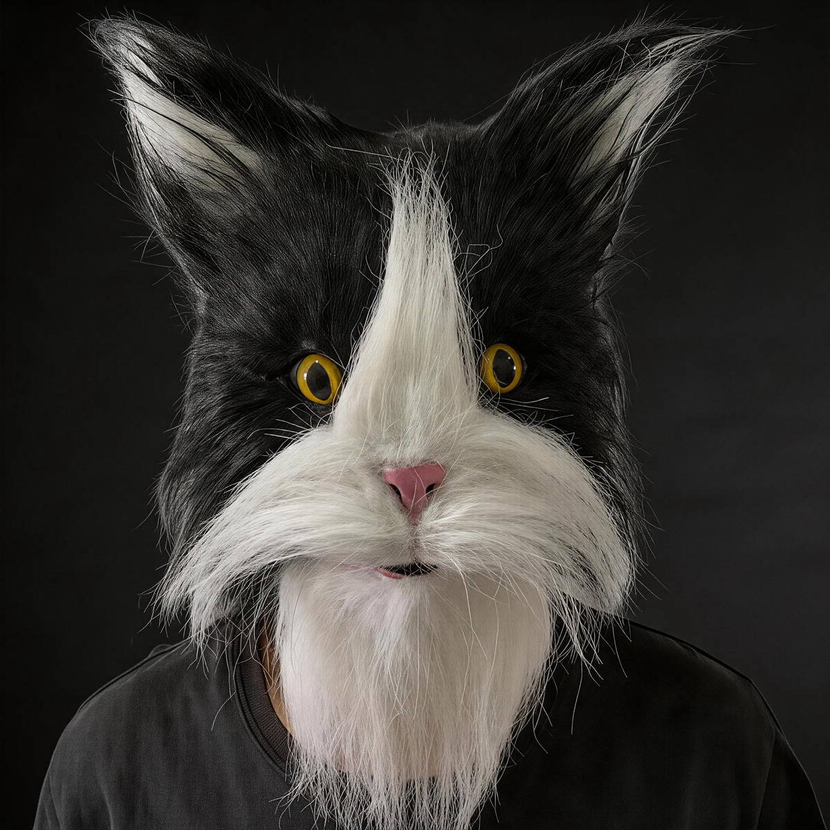 NightNineMask Furry Cat Latex Mask, Realistic Animal