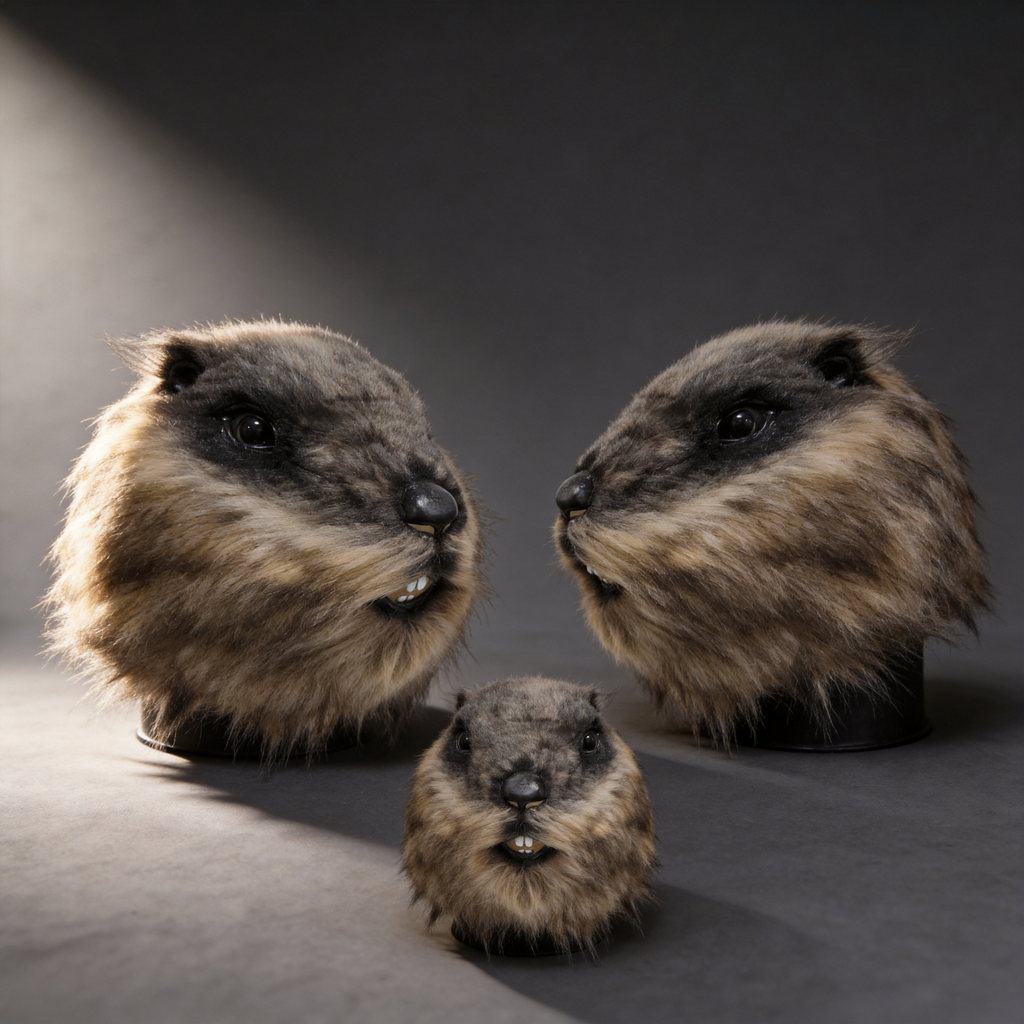 NightNineMask Furry Groundhog Latex Mask, Realistic Animal