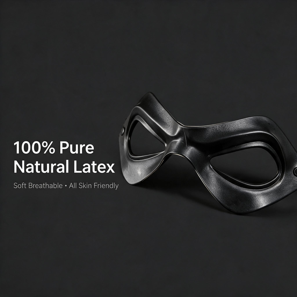 NightNineMask Black latex eye mask, robber mask props, for Cosplay, Adult